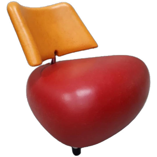 * Leolux Pallone Oranje Rode Design Fauteuil 1