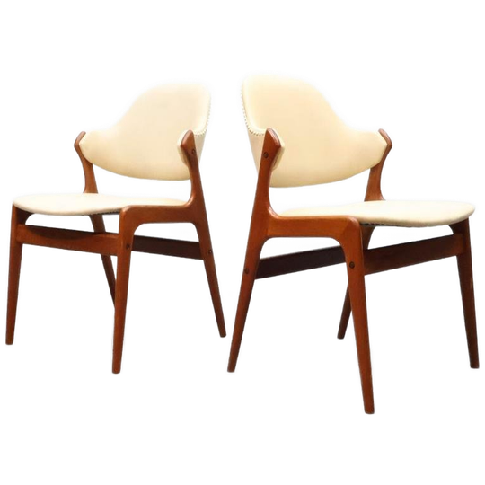 Set Van 2 Vintage Stoelen Teak 1