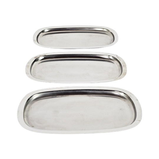 Alessi - Design Vitale-mazzeri - Serveerblad - Dienblad - 3 Stuks - Italie - 3e Kwart 20e Eeuw 1