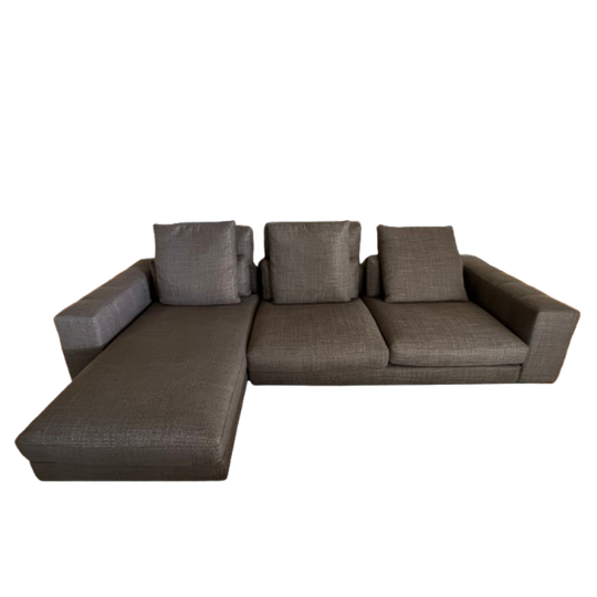 Voor De Snelle Beslissers ! Minotti Freeman Sofa Stof Cat H Bright 066 Bronze– Topstaat – Aankoopprijs €16.382 (mei 2024) 1