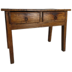18E-Eeuwse Spaanse Kastanjehouten Tafel / Bijzettafel thumbnail 1