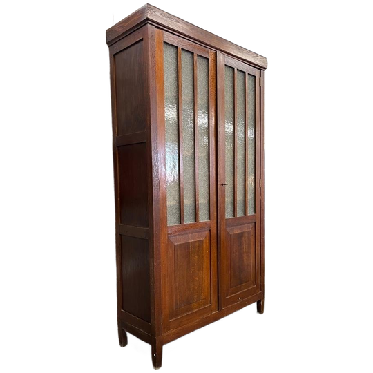 Vintage Xl Hoge Vitrinekast / Leggerkast / Kast 1