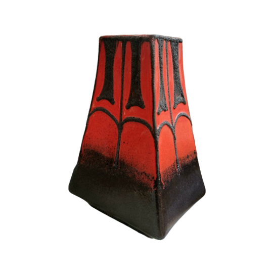 Fat Lava Fatlava Germany Vaas Vaasje Rood Bruin Vintage 1