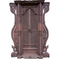 Carved Wooden Newari Window From Nepal