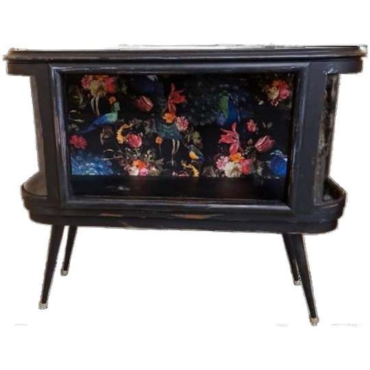 Vintage Kastje Dressoir Drankkast Bar Wandmeubel 1