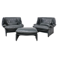 Cassina Portovenere Set Fauteuils Met Hocker