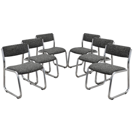 Set Of Six Chairs, Italian Design, 1980s, Production: Italy 1