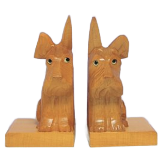 Set X2 Houten Boekensteunen Honden 1