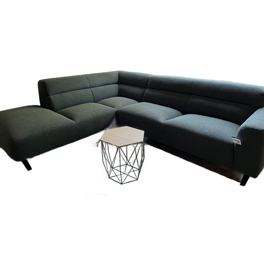 Hoekbank Bouclé Groen 4 Zits 1