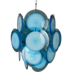 Vintage Design Blue/White Chandelier Murano thumbnail 1