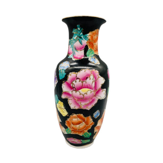 Vintage Familie Noir Floraal Vaas Porselein 1