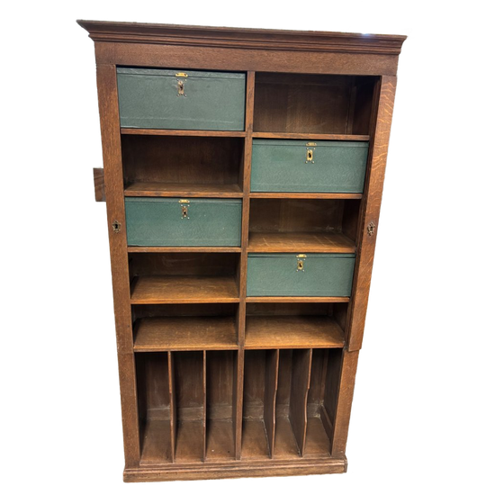 Vintage Brocante Archiefkast / Vakkenkast 1