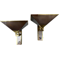 2x Vintage Design Wandlampen Brons