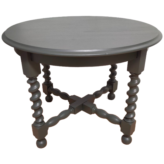 Ronde Salontafel Met Gedraaide Poten 1