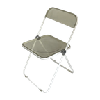 Giancarlo Piretti - Plia Lucite Folding Chair By Castelli - White Frame, Transparent Seat - Multi thumbnail 1