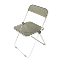 Giancarlo Piretti - Plia Lucite Folding Chair By Castelli - White Frame, Transparent Seat - Multi