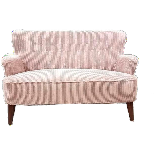 Vintage Artifort Theo Ruth Bank Tweezits Roze Rib Nieuw 1