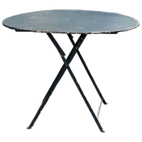 Geschilderde Metalen Opvouwbare Tuintafel, Circa 1950