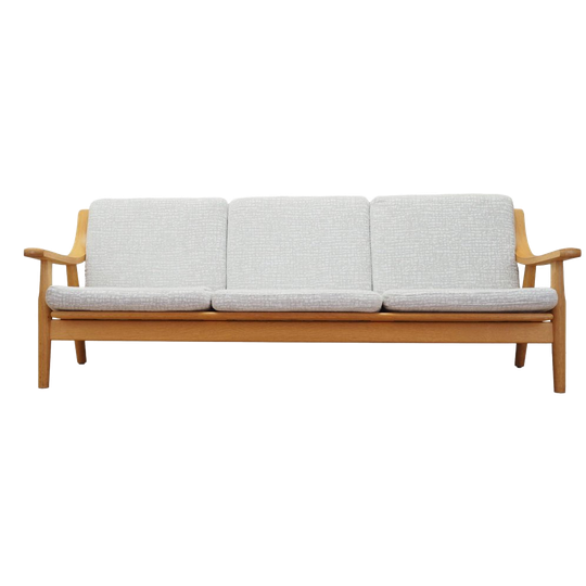 Oak Sofa, Danish Design, 1960s, Designer: Hans J. Wegner, Manufacturer: Getama 1
