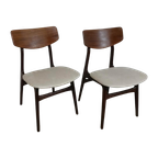 Vintage Louis Van Teeffelen 'Stavanger' Stoelen Voor Wébé thumbnail 1