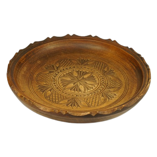 Bewerkte Houten Schaal, Vintage 1