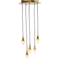 Vintage Cascade Hanglamp Regency Messing Herbert Schmidt '70