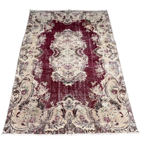 Rood Vintage Xl Yuruk Vloerkleed 186 X 287 Cm, 1970'S