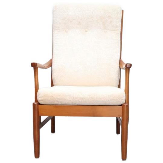Farstrup Fauteuil Nieuwe Creme Stoffering 1