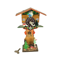 Miniatuur - Schwartzwald - Staand Klokje Met Slinger - Opwindbaar - West-Germany - 3E Kwart 20E E