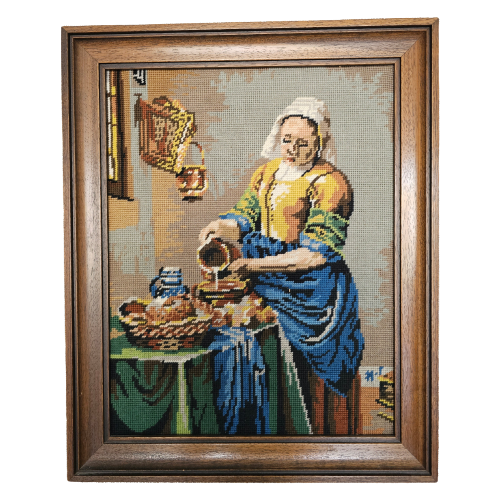 Geborduurd Schilderij Vermeer Het Melkmeisje