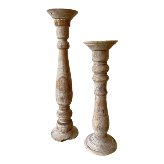 Set Houten Kandelaars, Hoog 1