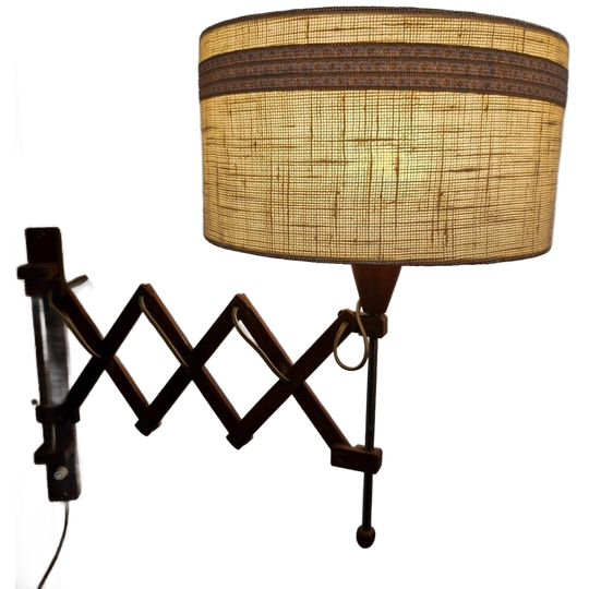 Sixties Vintage Wandlamp Schaarlamp Uittreklamp 1