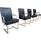 4x Hulsta D13 Stoelen - Eetkamerstoelen - Zwart Leder-design thumbnail 1