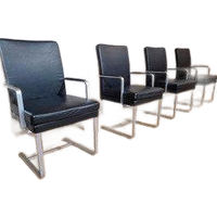 4x Hulsta D13 Stoelen - Eetkamerstoelen - Zwart Leder-design