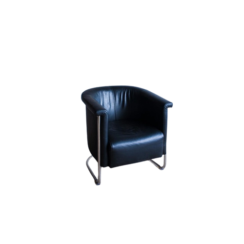 Bauhaus Black Leather Club Chairs