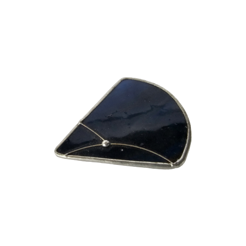Foka Design - Broche - Glas - Lood - Gesigneerd - 60'S