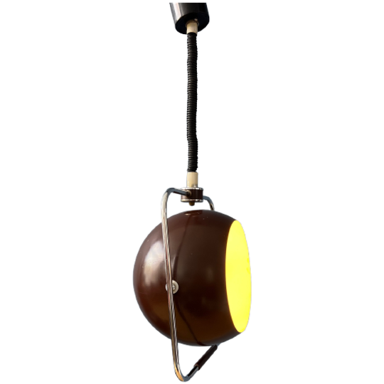 Bruine Mid Century Gepo Space Age Eyeball Hanglamp 1
