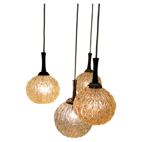 Hustadt Leuchten Cascade Lamp 4 Glazen Bollen