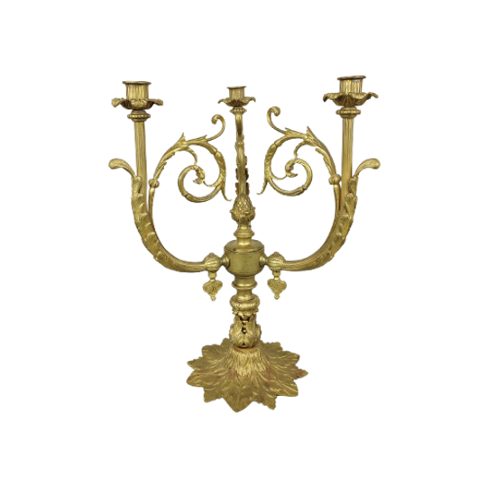 Antieke Bronzen Kandelaar 1