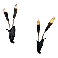 2x Vintage Appliques Tulp Wandlamp