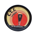 Antiek Reclame Emaille Dienschotel C.T.S. Stout Wielemans🍺 thumbnail 1