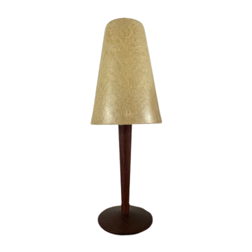 Unieke Vintage Philips Lamp. Louis Kalff Tafellamp. Glasvezel Kap.