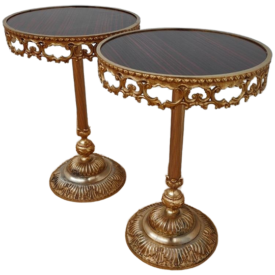 Set Messing Bijzettafeltjes Tafeltjes Plantentafeltjes 1