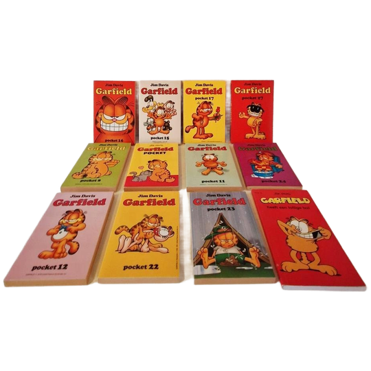 12 Vintage Garfield Pockets Verzameling Strips 1