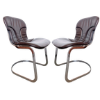 Set Design C2 Stoelen Van Willy Rizzo Voor Cidue Italy thumbnail 1