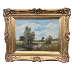 Gesigneerd Landschap In Een Prachtige Vergulde Lijst. thumbnail 1
