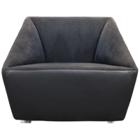 Postmodern Leather Armchair On Wheels By Cor