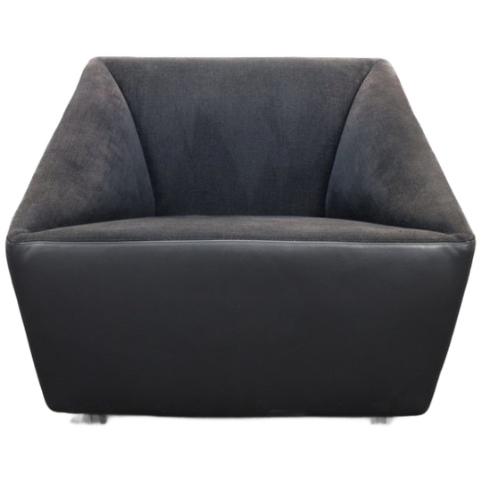 Postmodern Leather Armchair On Wheels By Cor 1