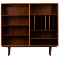 Vintage Deens Design Palissander Boekenkast Met Lp-Rek, 1960S