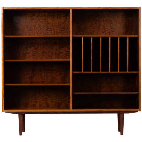 Vintage Deens Design Palissander Boekenkast Met Lp-Rek, 1960S 1